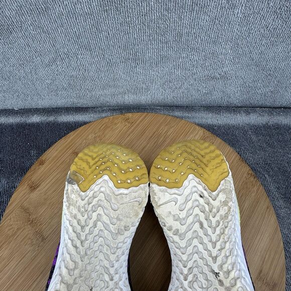 Nike Epic React Flyknit 2 Shoes Youth Size 5Y Black Purple Running Sneakers - Picture 8 of 9